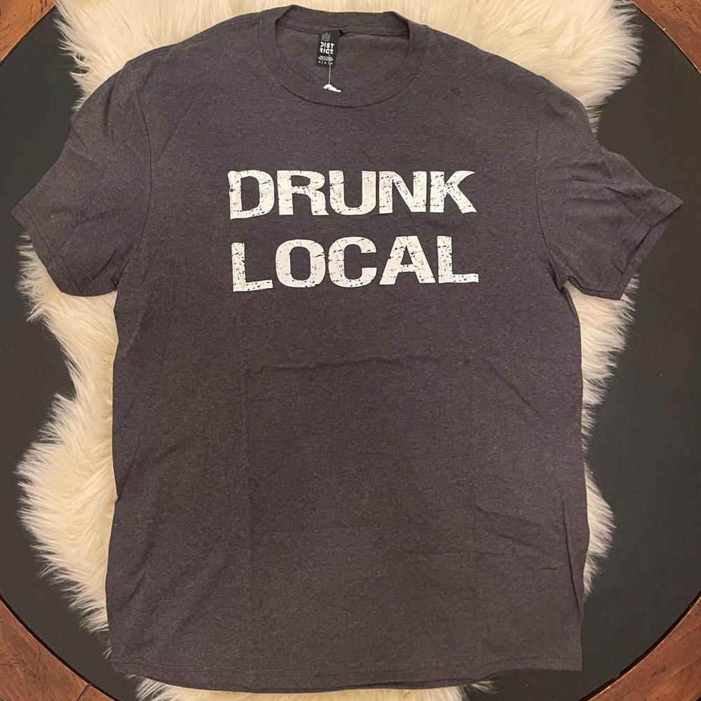 District Drunk Local Charcoal Graphic Tee